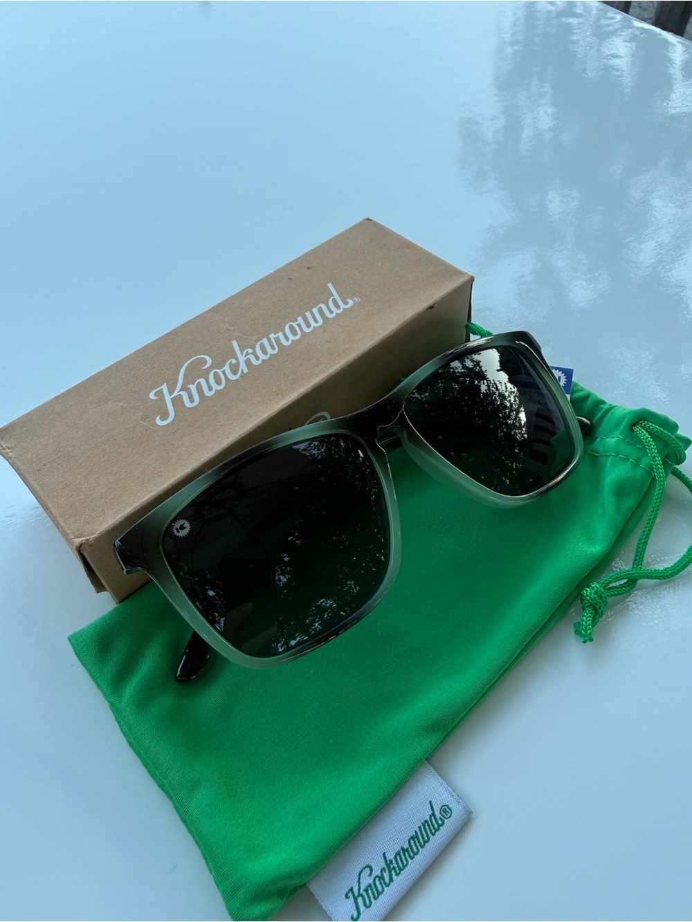 Knockaround Fast Lanes sunglasses in Jade Lagoon